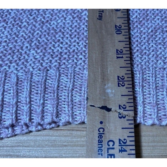 Leo & Nicole Women's Sweater Small Pink Linen Blend Loose Knit Long Sleeve Top - Picture 8 of 9